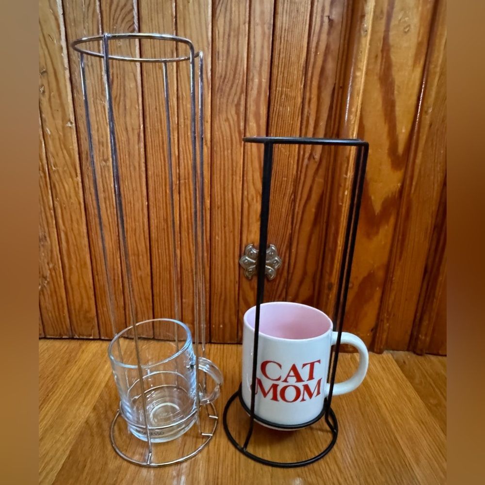 Modern Black and Silver Coffee Cup Holders